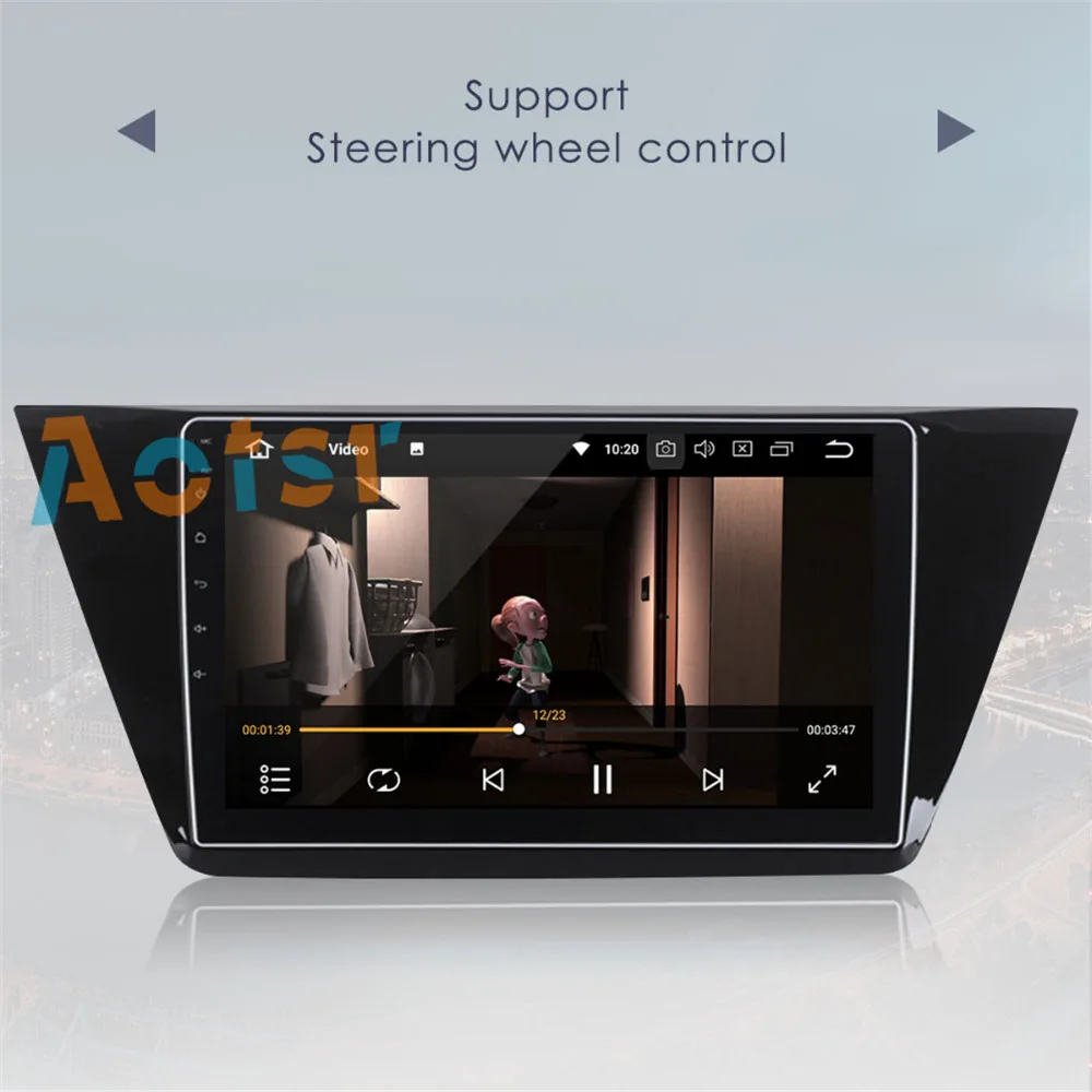 Sale 4G+32G 2 din Octa Core android 8.0 car dvd for VW Volkswagen Tiguan 2016-2018 car radio gps naviagtion with canbus wifi steering 5