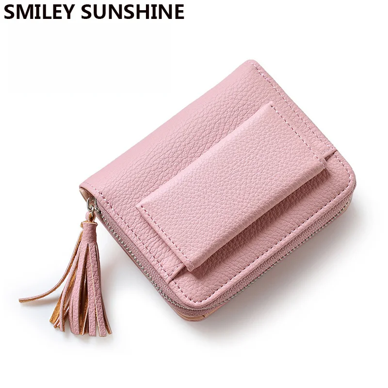 SMILEY SUNSHINE brand small women wallets and purses short ladies coin purse money bag girls ...