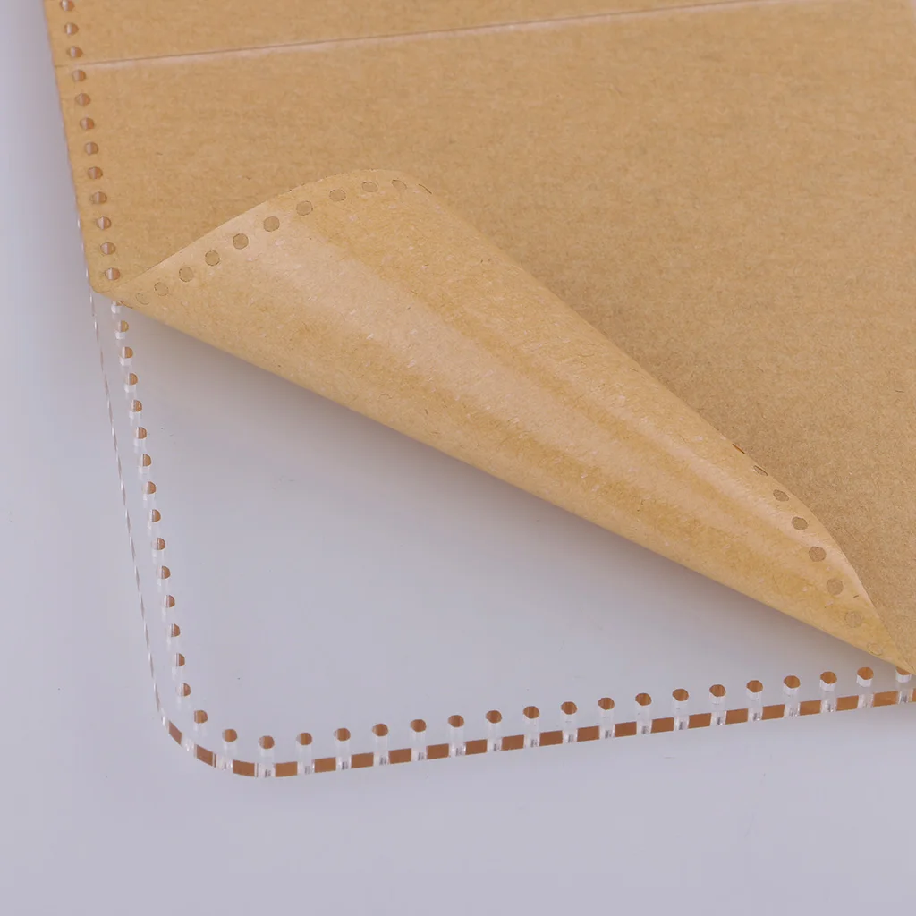 7 Pieces Cealr Acrylic Leather Templates for Zipper Clutch Bag Making Stencils Leather Craft Tools