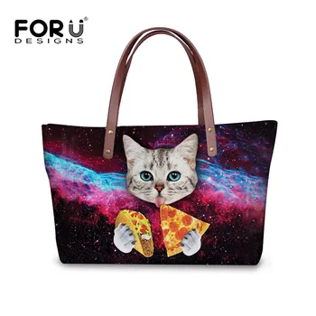 

FORUDESIGNS 3D Cat Dog Luxury Women Handbags Designer Famous Woman Large Tote Beach Shoulder Bag Wolf Ladies Hand Bags Wholesale