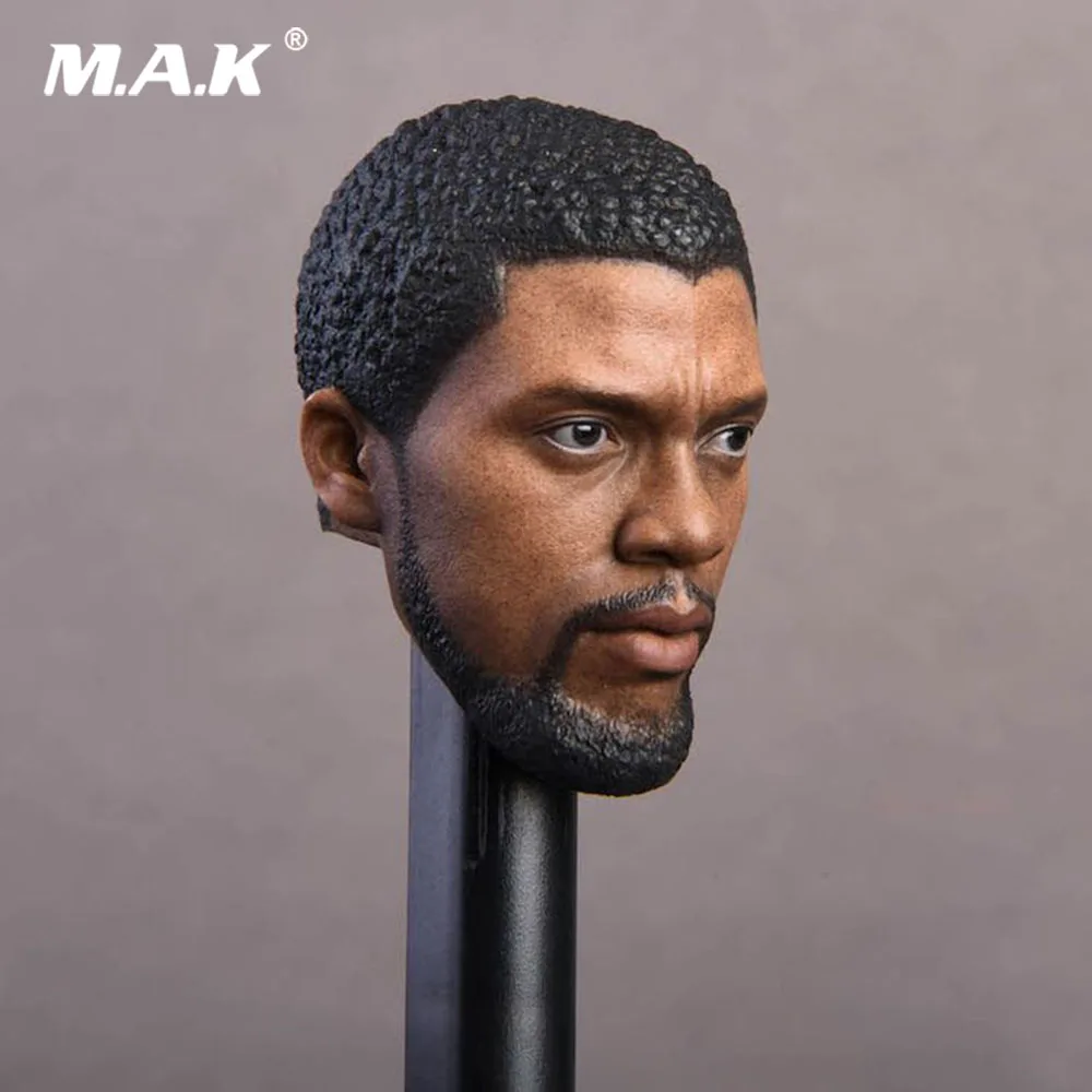 

1/6 Scale Collectible Male Black Panther Chadwick Boseman Head Sculpt Beard Accessory Model for 12'' Male Action Figure Body