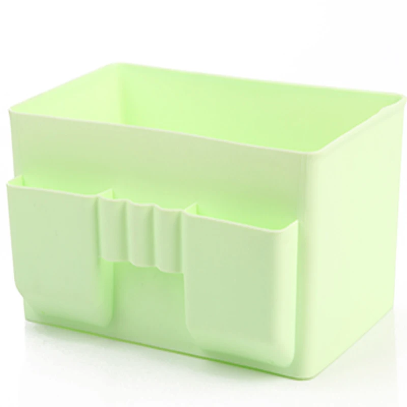 SYTH большой емкости косметический Органайзер для макияжа ящики для хранения Бин пластиковый ящик для хранения рабочего стола для мелочей моющийся дизайн Organizador - Цвет: Green