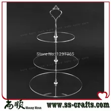 3 Уровня Круглый Акриловый Кекс Стенд/День Рождения Свадьба кекс стенд