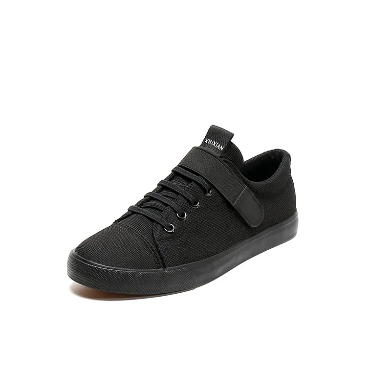 

Fashion Men Shoes Flats Canvas Solid Sneakers 2018 New Casual Shoes Men Loafers Comfort Black Whtie Sepatu Pria Autumn 39-44