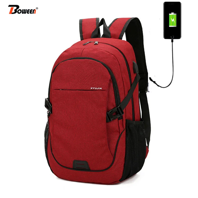 

Charg USB Oxford backpack Men bag casual teen student bagpack large capacity teenage boys back pack women school bags black 2019