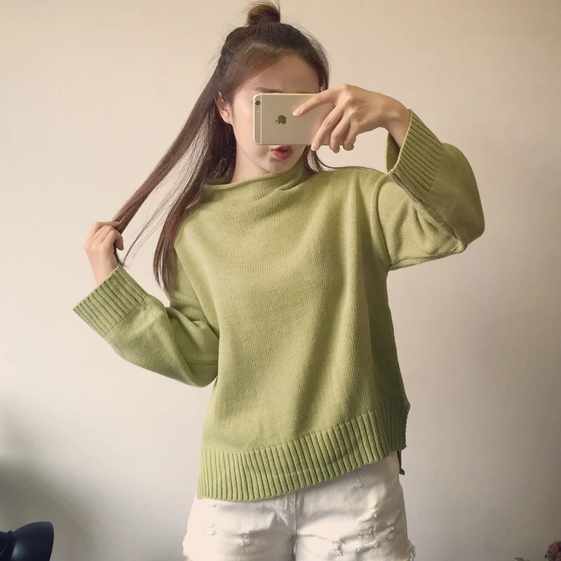 2016 font b Sweater b font Women Splice font b Sweater b font Irregular Bottoming Knit