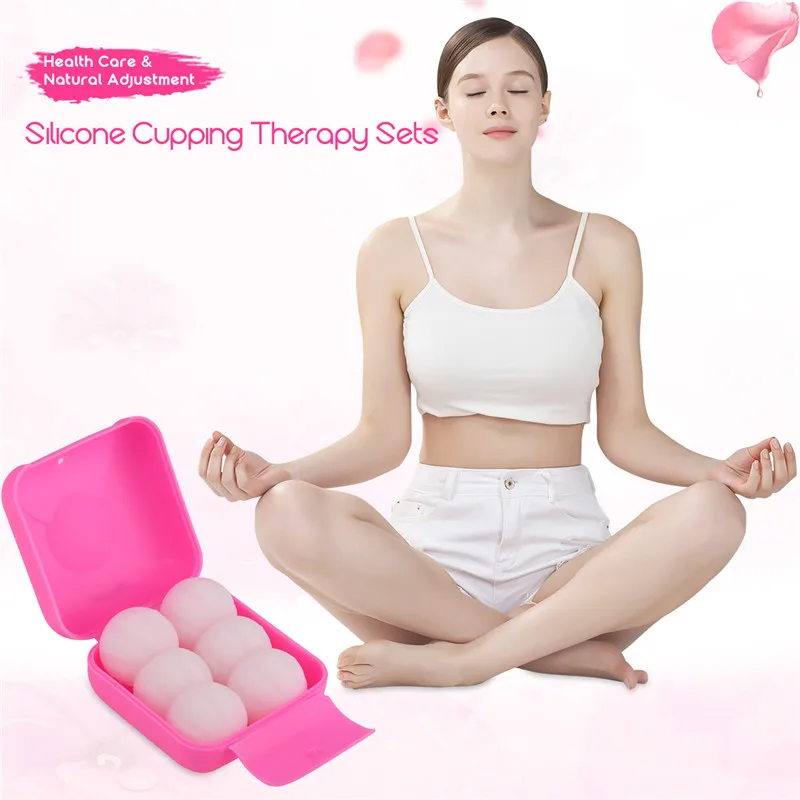 

6Pcs Suction Cup Anti Cellulite Vacuum Cupping Set Silicone Massage Cupping Therapy Moisture Absorber Chinese Cupping Dropshippi