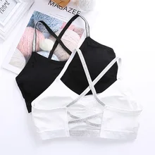 VEQKING-Sujetador deportivo cruzado para mujer, sostén sin costuras para Yoga, correr, gimnasio, Fitness, Top corto de realce