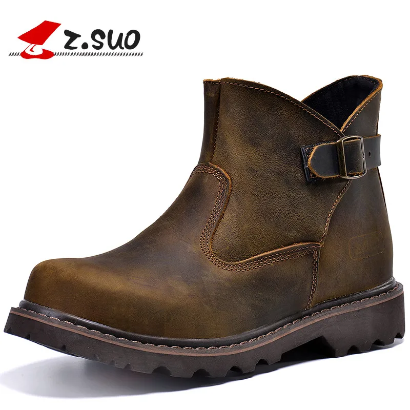 

Genuine Leather Men Boots Winter Shoes Vintage Winter Boots Men Top Quality