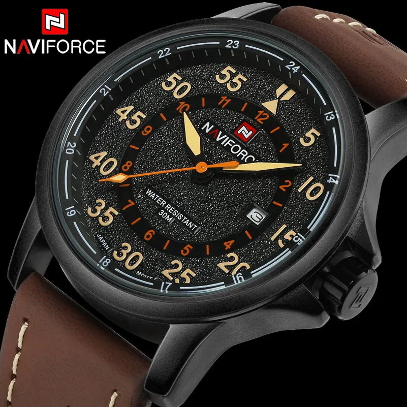 Для мужчин спортивные часы кварцевые NAVIFORCE модные Повседневное брендовые