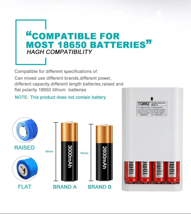 2019 Tomo P4 Battery Charger 4 Slot 3.7V 18650 Battery Chargers Dual USB Portable Batery Charger DIY Powerbank Box Drop Shipping (7)