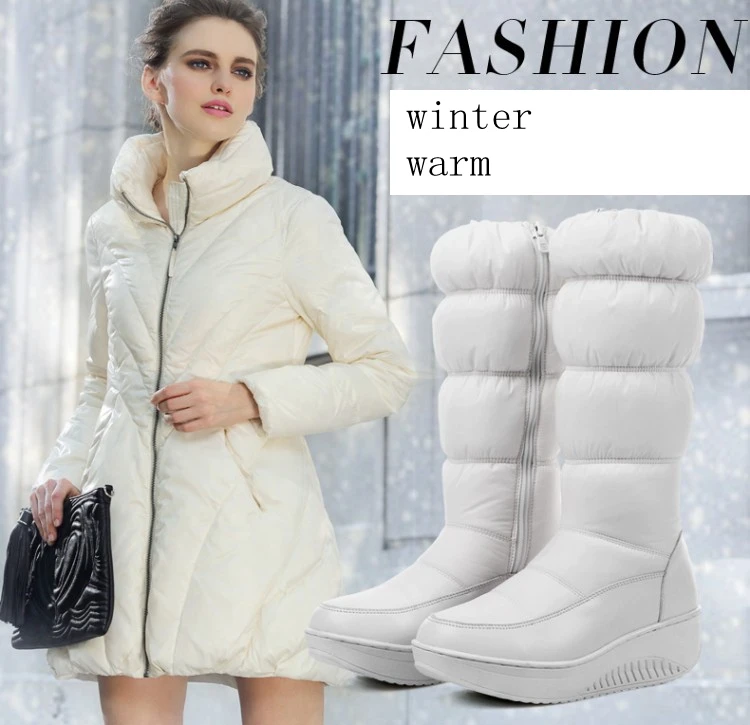SWYIVY/зимние высокие сапоги; женская обувь на танкетке; обувь для танцев; г.; зимние теплые высокие сапоги; женские зимние сапоги на платформе для похудения