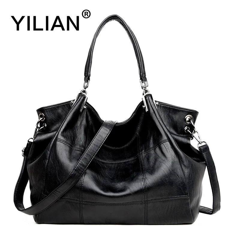 

YILIAN Casual Handbags for Woman 2018 New Totes Bag Western Style Red Pink PU Leather Shoulder Bag Office Ladies Bags 82517