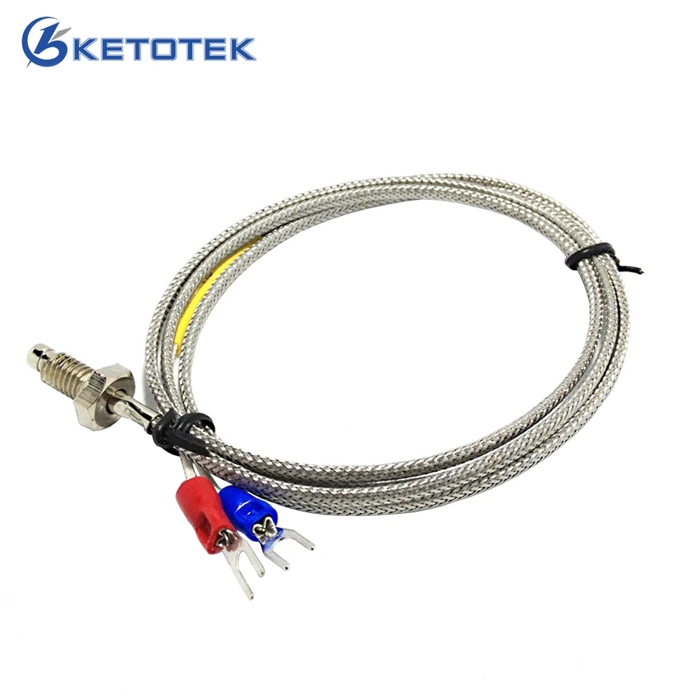 1m Thread Spade Terminals Thermocouple cable screw type K thermocouple