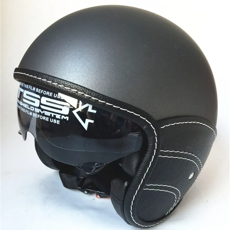 WANLI Retro Motorcycle font b Helmet b font 3 4 Open Face font b Helmet b