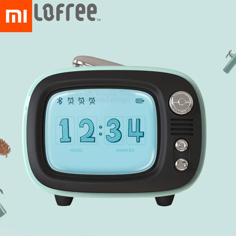 

Xiaomi Mijia Lofree Portable TV Wireless Bluetooth Speaker Mini Retro TV Recording Alarm Clock Audio For Friend Gift Souvvenir