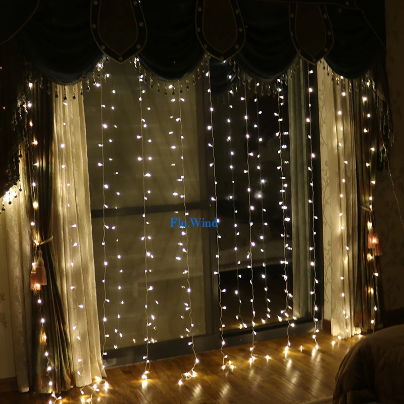 LED Lights Curtain Wedding Indoor Outdoor Party Decorative Fairy Lights Light AC 220V