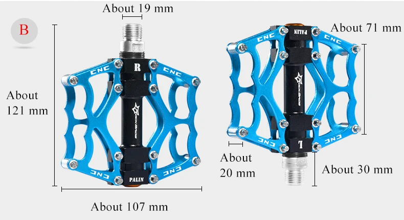 ROCKBROS MTB, педали для шоссейного велосипеда, педали для горного велосипеда, педали для езды на велосипеде, из алюминиевого сплава, полый, Сверхлегкий подшипник, BMX педали