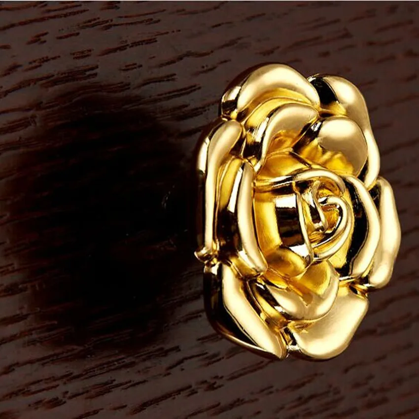 Creative fashion deluxe gold modern furniture knobs gold drawer