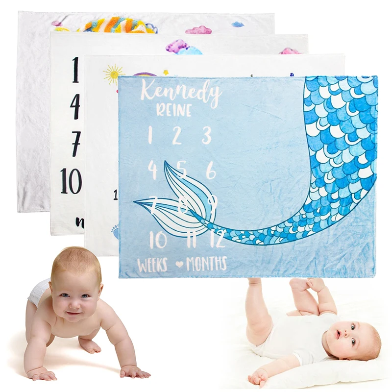

Infant Baby Blanket Photography Blankets Photo Backdrop Cloth Calendar Baby Boy Girls Photo Accessories 100x75cm Dropshipping