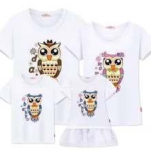 family matching clothes outfit Mother daughter dress matching father boy family look kids summer t-shirt soft cotton mother son
