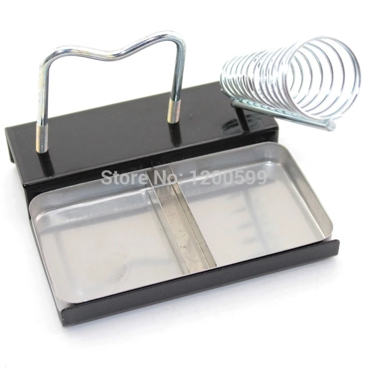 

new Soldering Welding Iron Support Stand Square Station Metal Iron Holder Home DIY Repair Tools Electrical Protecting Base