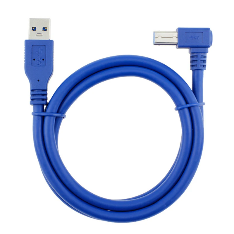 

For Computer PC Laptop USB 3.0 A Male AM to USB 3.0 B Type Male BM Extension Printer Wire Cable USB3.0 Cable 2M elbow 90 degrees