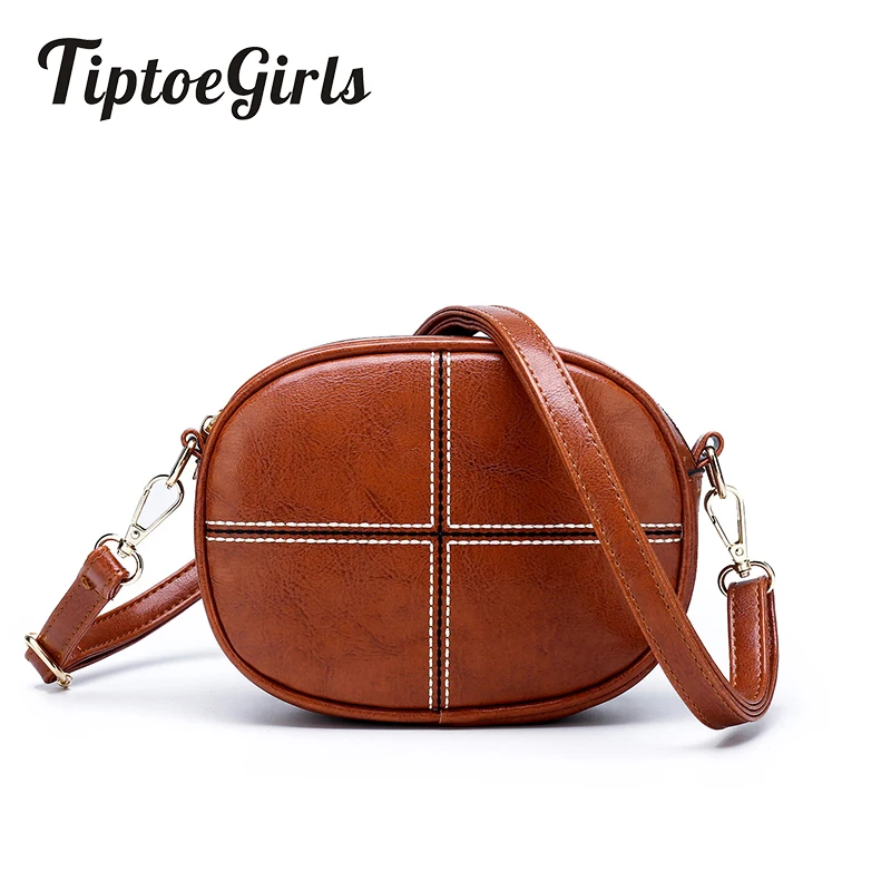 

Small Round Bag Personality Embroidery Thread Stitching Small Bag Female New Fashion Casual Wild Shoulder Messenger Bag