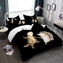Animal Design Bedding Set Bed Linens Happy Dancing Groundhog Cartoon Duvet Cover Set Bedclothes Twin Full Queen King Size 3/4pcs Animal Design Bedding Set Bed Linens Happy Dancing Groundhog Cartoon Duvet Cover Set Bedclothes Twin Full Queen King Size 3/4pcs