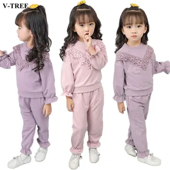

2018 Autumn Girls Clothing Sets Long Sleeve Sweatshirt+pants Clothes Sets For Girl Children Sport Suits 2psc/set Kids Tracksuit