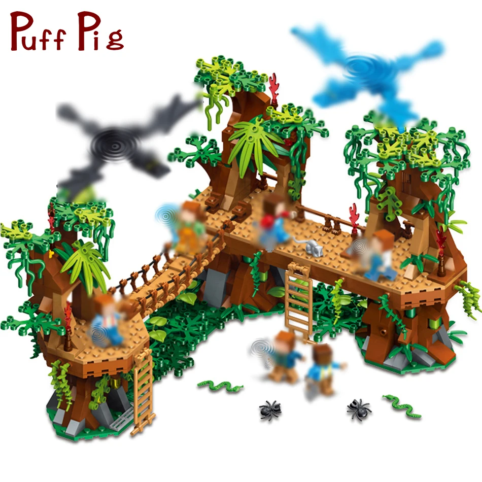 

686PCS Mine Juguetes Jouet MY WORLD Minecrafted Forest Model Building Blocks Set Brick Action Figure Toys Gift For Children