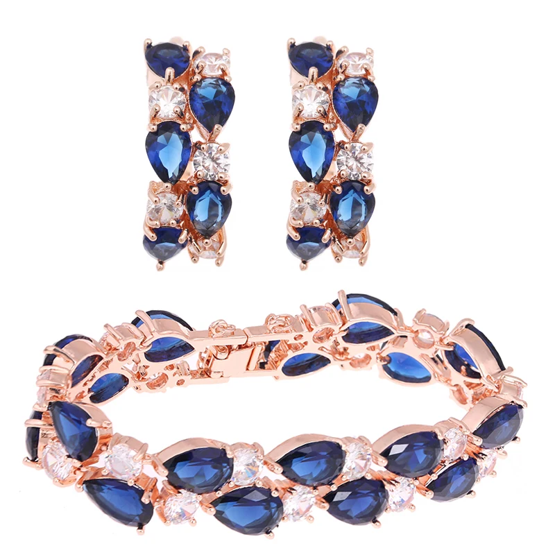 blue white rose gold