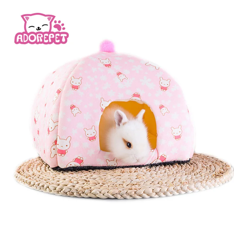 

Winter Warm Fleece Guinea Pig Hamster House Bed Small animal Hedgehog Chinchilla Hamster Bed House Cage Nest Hamster Accessories