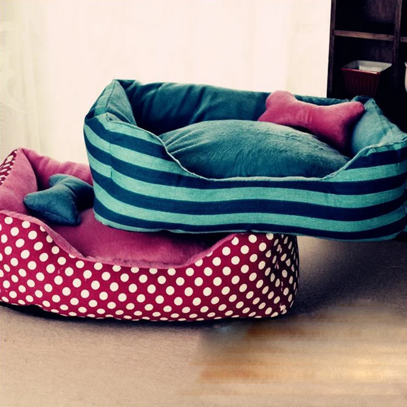cheap Small Dogs House Durable Soft Pet Sofa Puppy Cat Mat Princess Style Poodle Pillow Three Pieces Set Blankets For Bed Can be wash