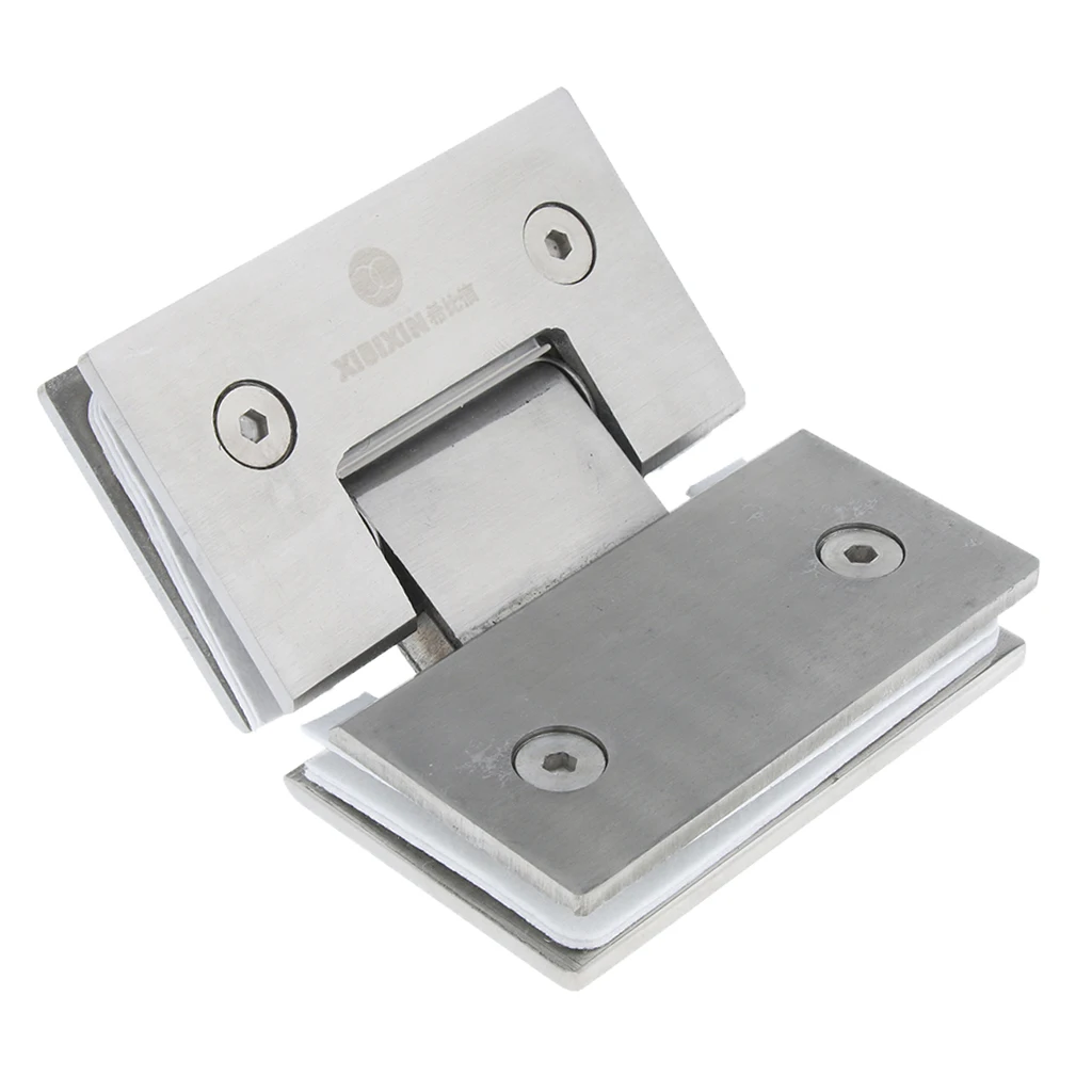 135° Mirror Finish Wall to Glass Shower Door Hinge Chrome Plated Bathroom Accessories