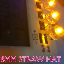 10 шт. светодиодный 8 мм желтая соломенная шляпа прозрачный 8 мм светодиодный Диод широкий угол светодиод светодиодный светильник лампа через отверстие