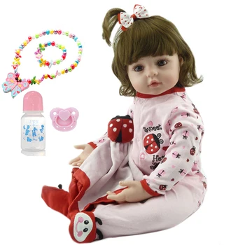 

55cm Lifelike Reborn Doll Toy 22Inch Soft Silicone Vinyl Baby Doll Touch princess lol toys girl toddlers kids birthday gifts