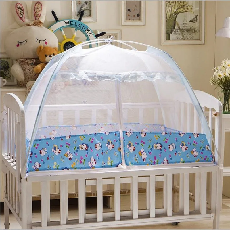 Summer Baby Mongolian Yurt Mosquito Net Bed Floding Crib Netting Girls