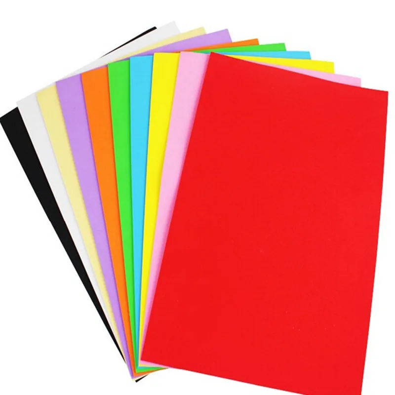 

(10pcs)A4 EVA Foam Paper Sheets Kindergarten DIY Craft Sponge Paper Handcraft Early Educational Foam Sheets Toys Without Sticker