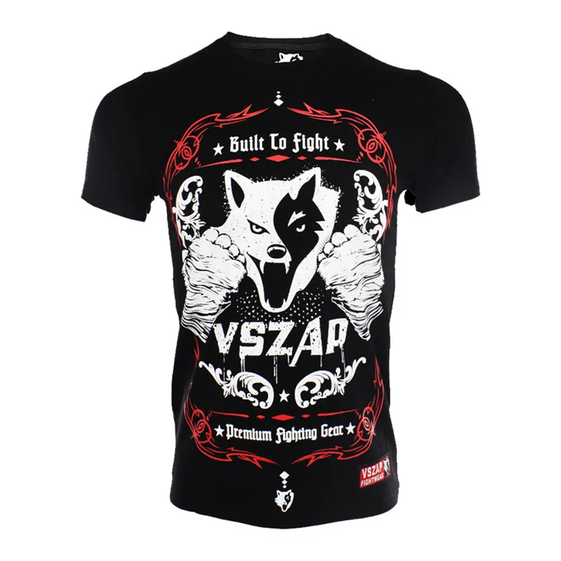 VSZAP tatami mma рубашки бой rash guard MMA Muay Thai Jujitsu с короткими рукавами спортивные тренировки Фитнес Футболка БЖЖ