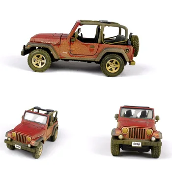 

1:27 Making Old Car Models Jeep Rubicon Metal Model Automobile Toy Vehicle High Simulation Diecast Decoration or Collection Gift