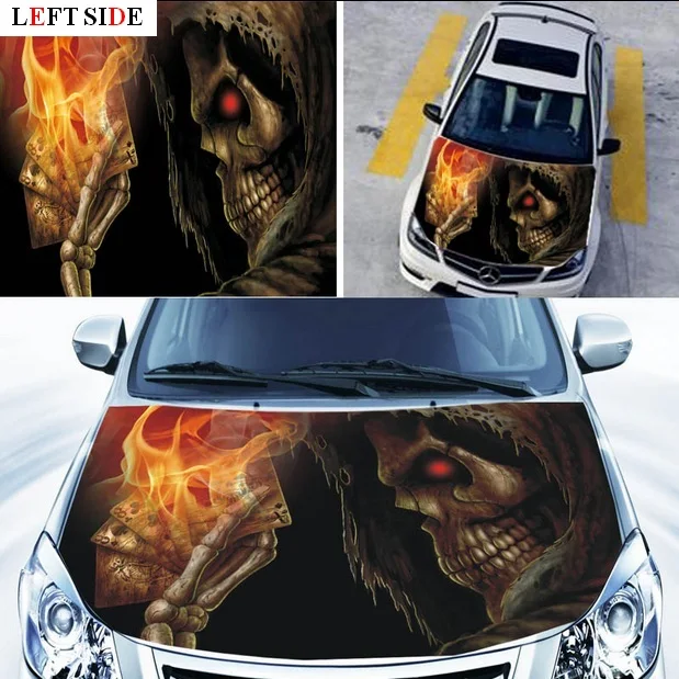 

LEFT SIDE Car Stickers Vinyl PVC Car Stickers Ghost Customize Size to Suit all Vehicles Bonnet Waterproof No Color Fading