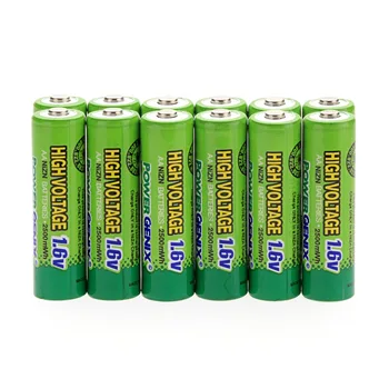 

12 pcs AA 1.6V 2500mWh Ni-Zn NiZn Rechargeable Battery Batteries for High Drain Devices