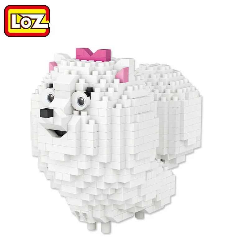 

LOZ Single Sale 9786 New Particles Diamond Blocks Cartoon Series Pomeranian Action Figures Dog Model Building Brock Bricks Toys