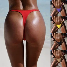 Сплошной цвет пикантные для женщин одежда заплыва мужские шорты для купальник носить бикини дно стринги леди ванной краткое носить