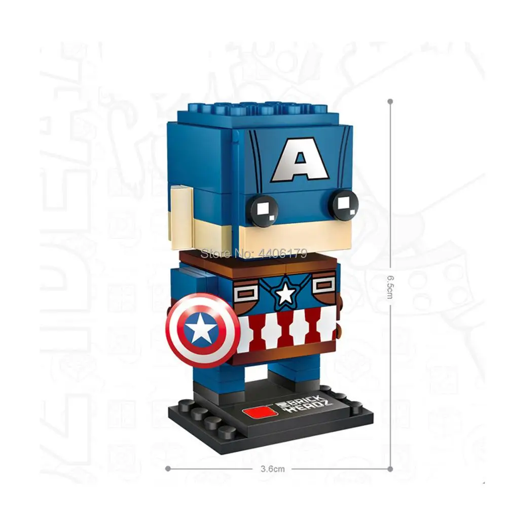 

hot LegoINGlys Marvel Super hero Avengers mini Captain America figures micro diamond Building Blocks MOC model bricks toys gift