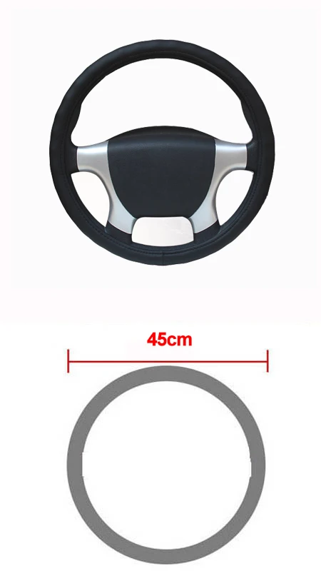 Чехол на руль багажника автомобиля для 36 38 40 42 45 47 50 см Авто оплетка на руль Volant Funda Volante чехол на руль - Название цвета: 45CM