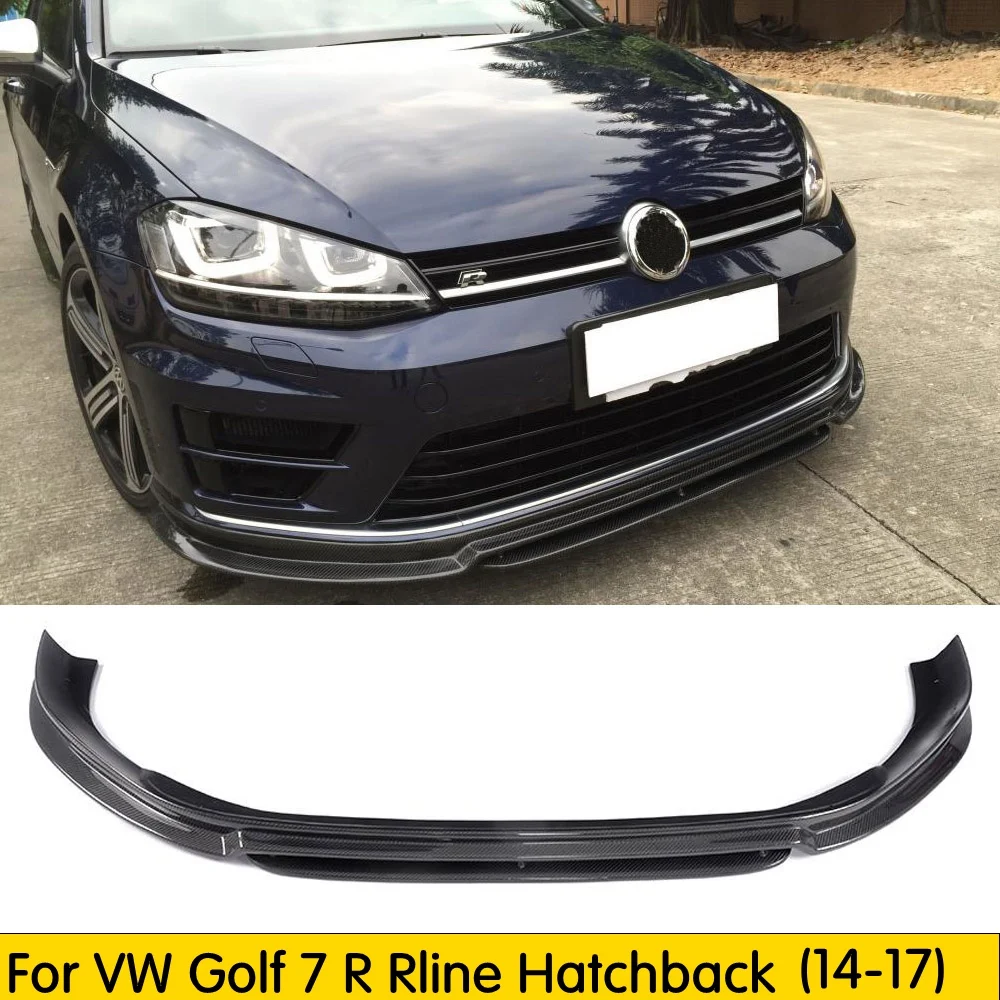 Авто-Стайлинг углеродного волокна передний спойлер для Volkswagen VW GOLF 7 VII MK7 R R-LINE хэтчбек