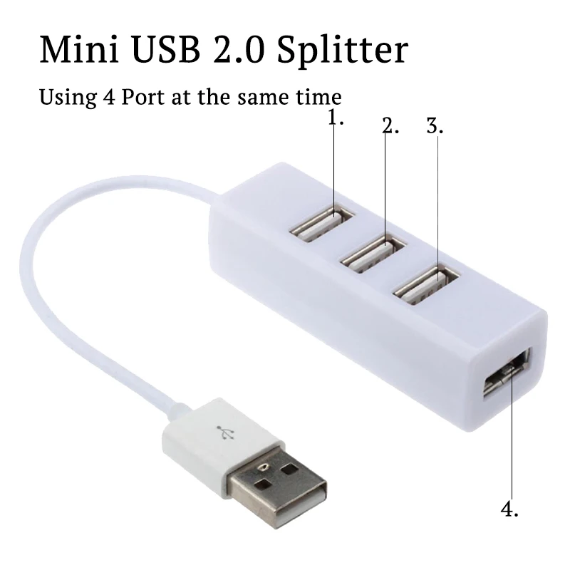 Type C To Multi USB HUB For MacBook Air 13 USB 2.0 Splitter Laptop Accessory Dock HUB USB-C Multiple Mini 4 Port Hab 2.0 Adapter