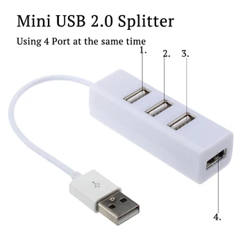 

USB HUB 4 Port USB 2.0 HUB Laptop Desktop USB Splitter Mini Portable Computer Accessories USB Port Extender Device USB Adapter